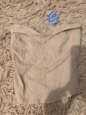 NWT denim style structured tube top